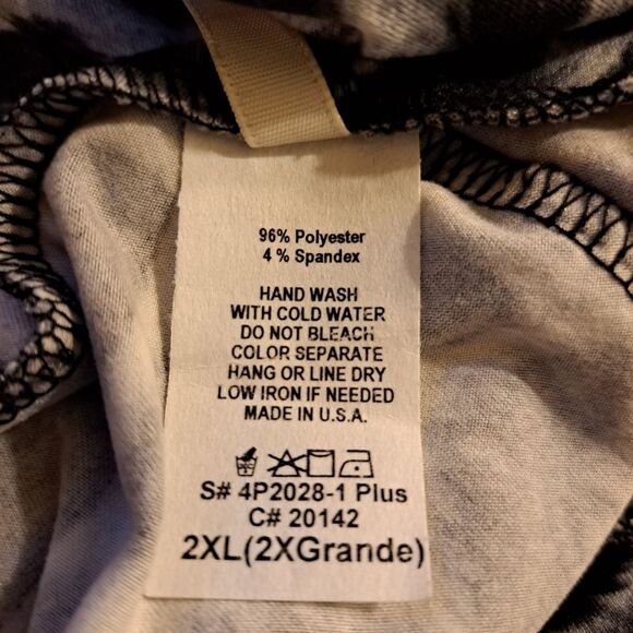 Voll Comfort Causal Animal Print Black/Grey Plus Size Leggings Size 2XL NWOT - Picture 7 of 10